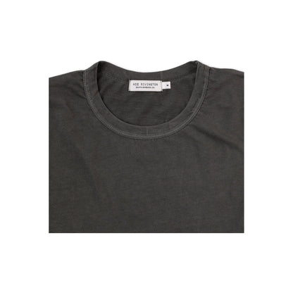 Men's Supima SS Crewneck Tee in carbon color by Ace Rivington, featuring a close-up of the soft fabric and classic fit.