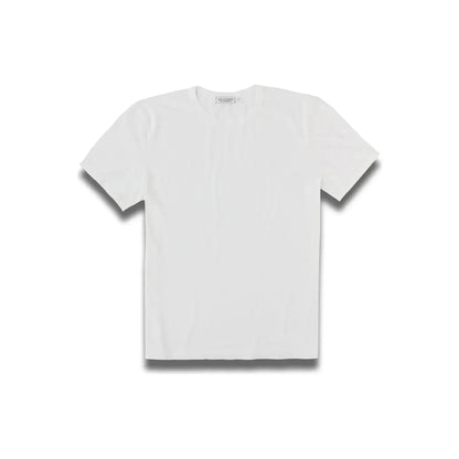 Men's Supima SS Crewneck Tee in Chalk by Ace Rivington, showcasing the soft, lightweight cotton fabric and classic fit.
