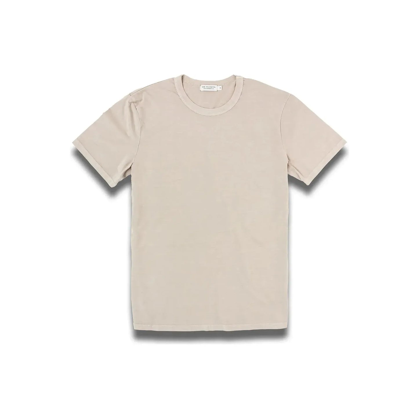 Men's Supima SS Crewneck Tee in Sand by Ace Rivington, featuring a soft fabric and classic crewneck design.