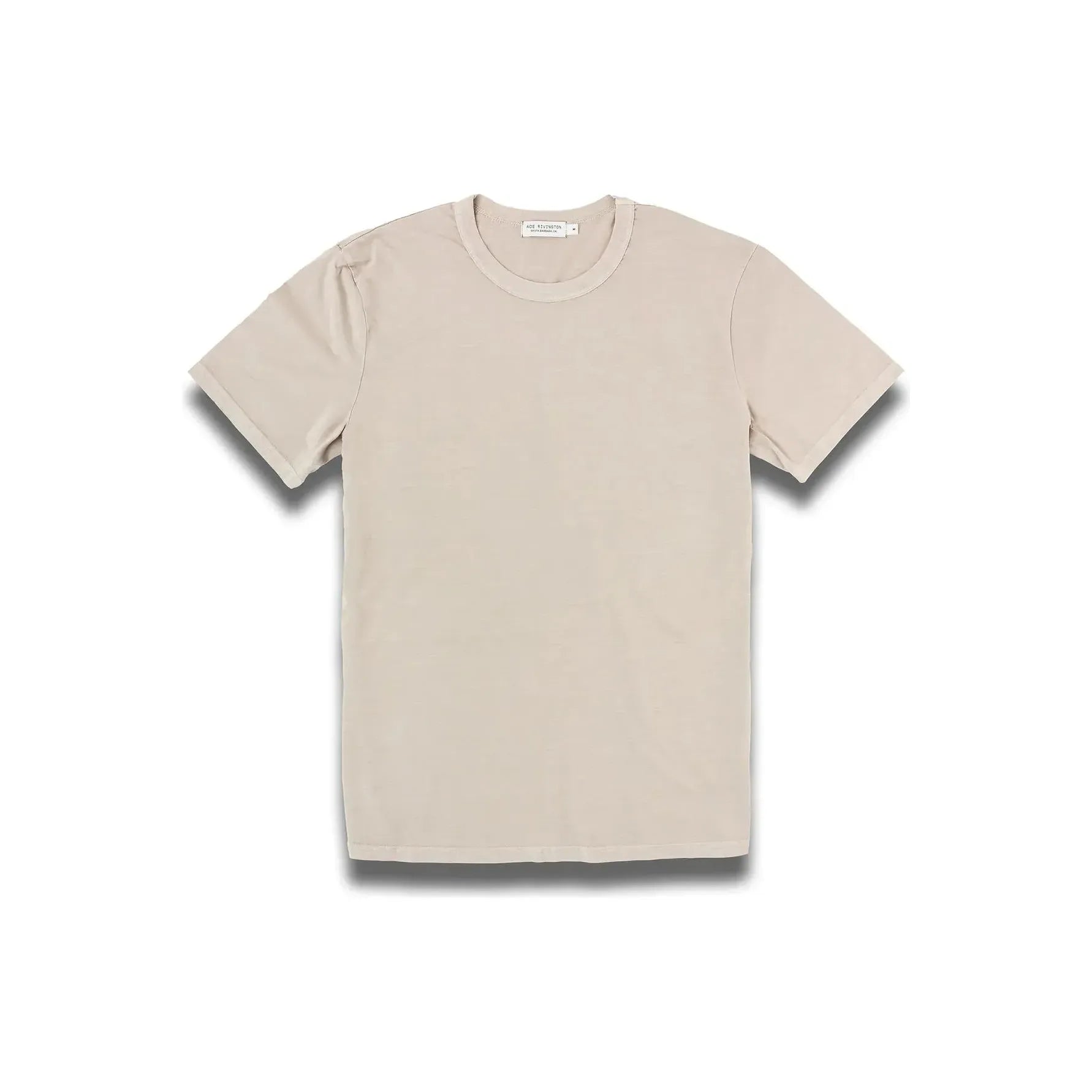 Men's Supima SS Crewneck Tee in Sand by Ace Rivington, featuring a soft fabric and classic crewneck design.
