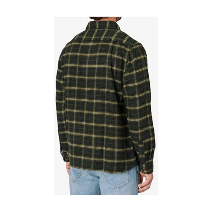Men's utility flannel shirt in Forest Hound pattern by Ace Rivington, featuring a rugged, plaid design with button-up front.
