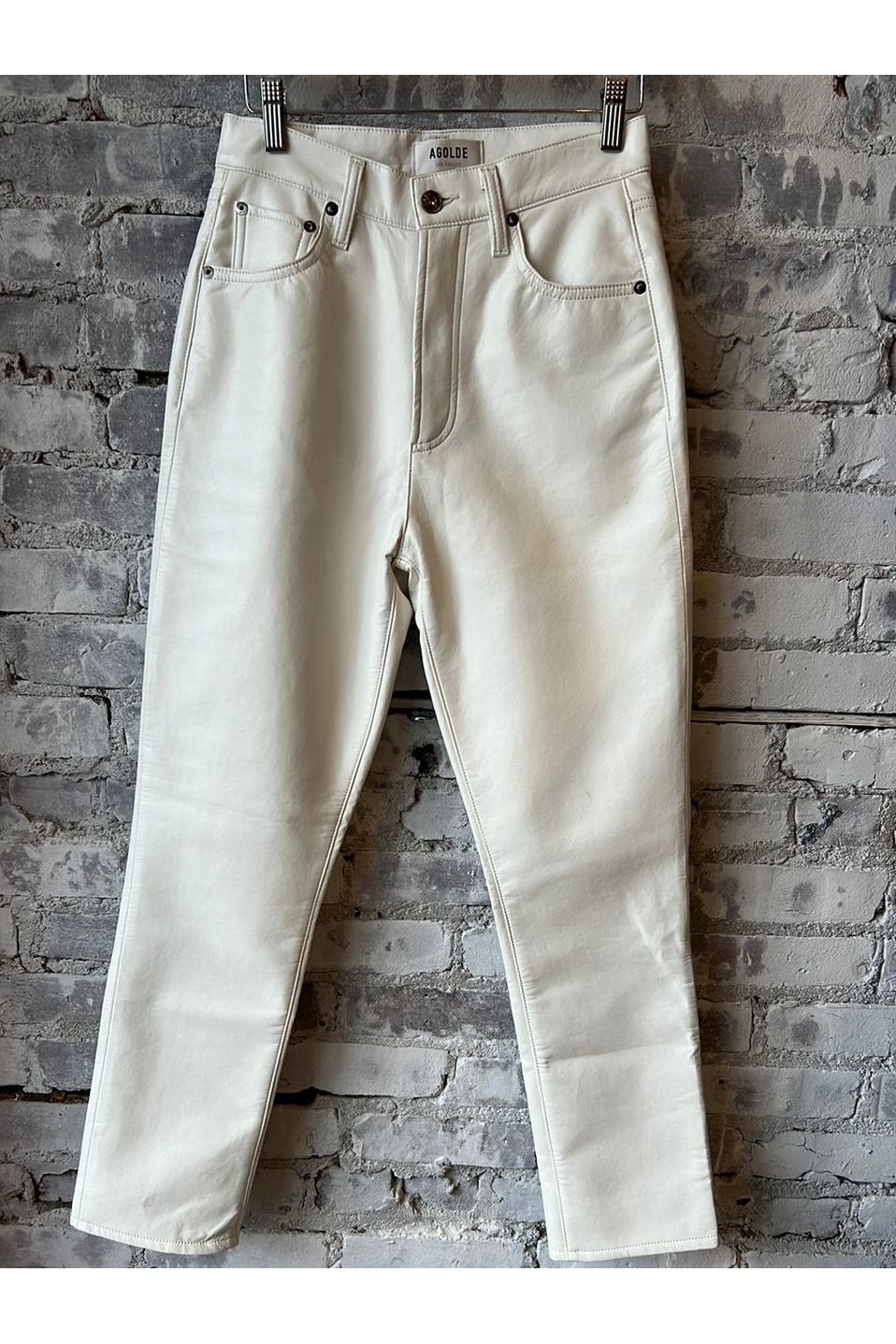 Recycled Leather Riley Long High Rise Straight - Lace - DUNE + SALT