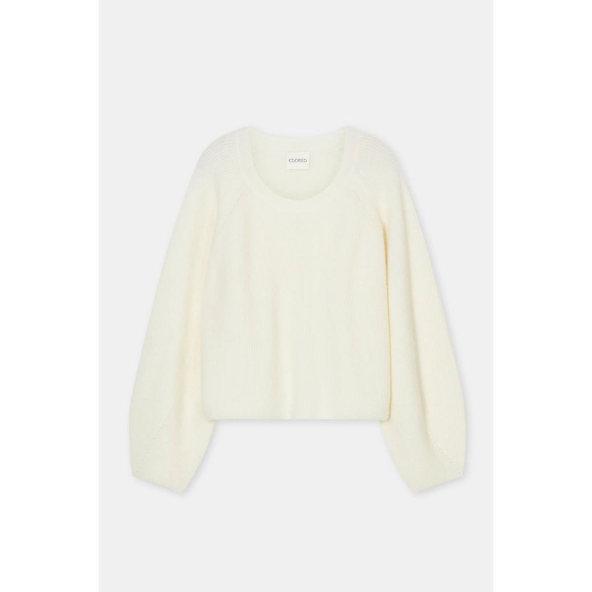 Women's alpaca-wool-blend jumper in whipped cream color from Closed, featuring a cozy, soft knit with a relaxed fit.