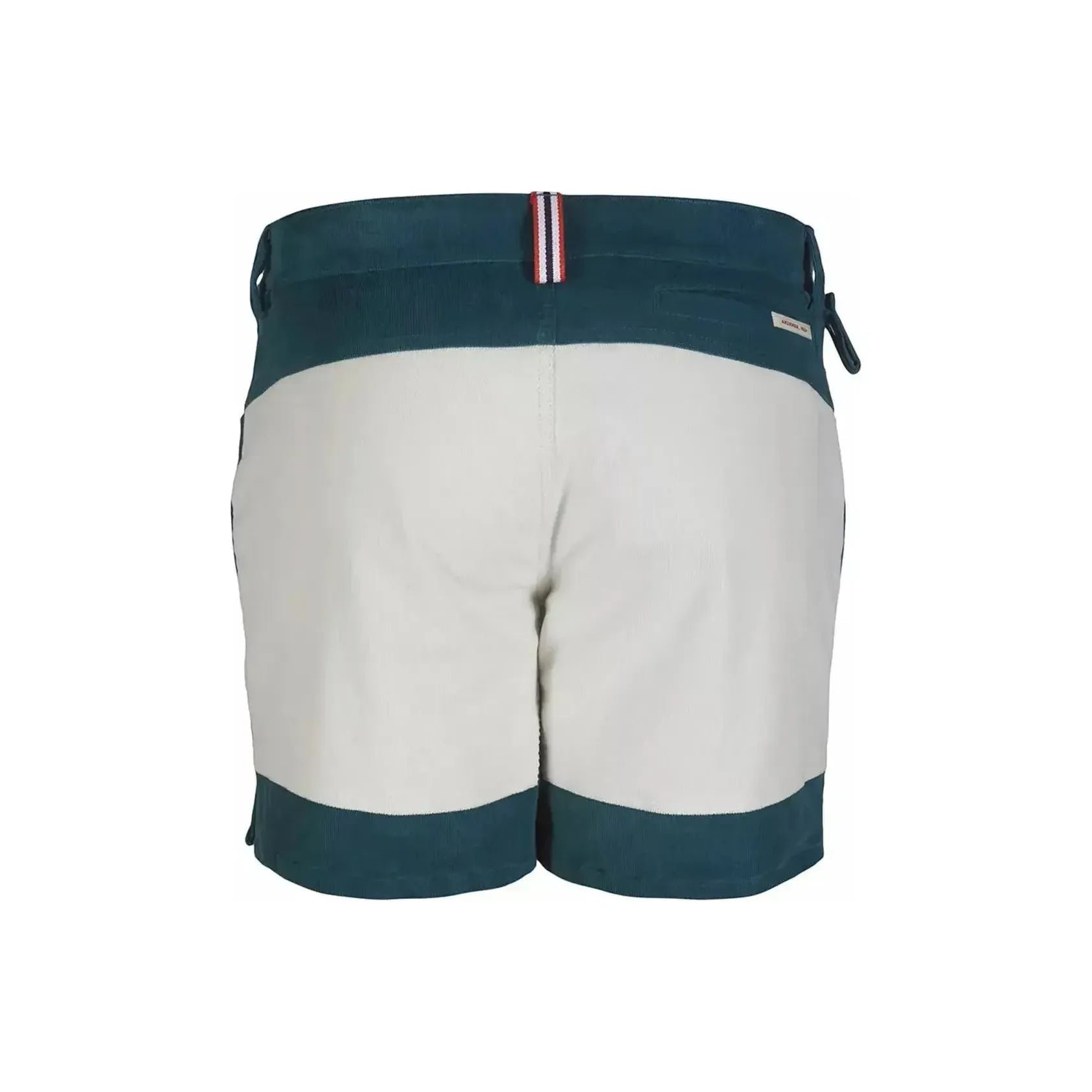 Women's Amundsen Concord shorts in elemental blue and natural color, featuring a 7-inch inseam and casual fit.