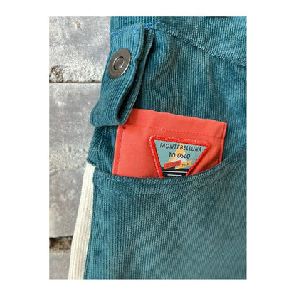 Women's Amundsen Concord Shorts in Elemental Blue and Natural, showing the relaxed fit and lightweight fabric.