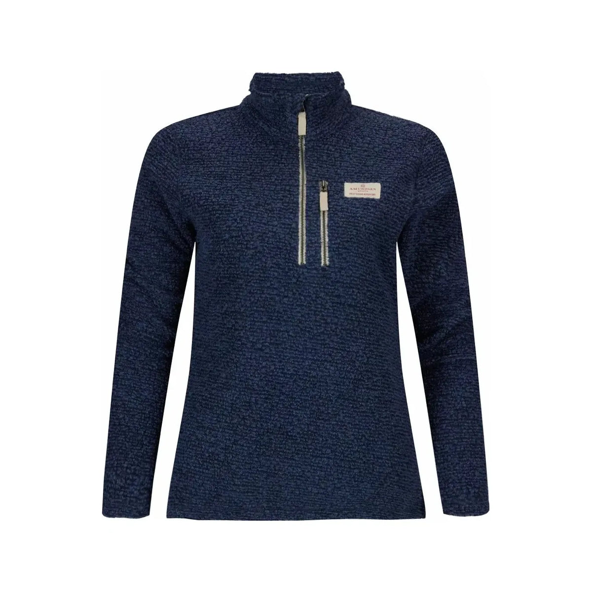 Women's Amundsen Hut Half Zip in faded navy, showcasing a cozy, stylish pullover with half-zip design and soft fabric detail.