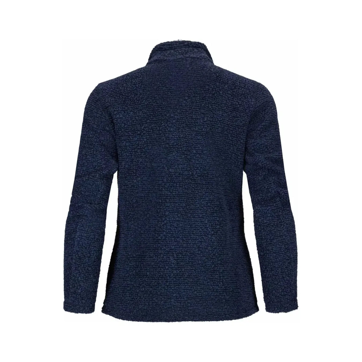 Women's Amundsen Hut Half Zip in faded navy, featuring a high collar and half-zip design, shown on a model.