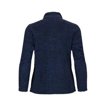 Women's Amundsen Hut Half Zip in faded navy, featuring a high collar and half-zip design, shown on a model.