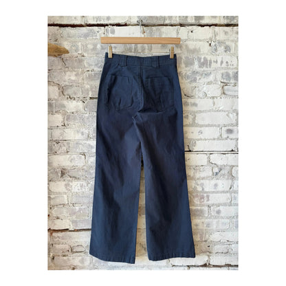 Dark Night Aria Flared Chino Pant for women by Closed Women's, showing the stylish, high-waisted flared design and classic chino details.