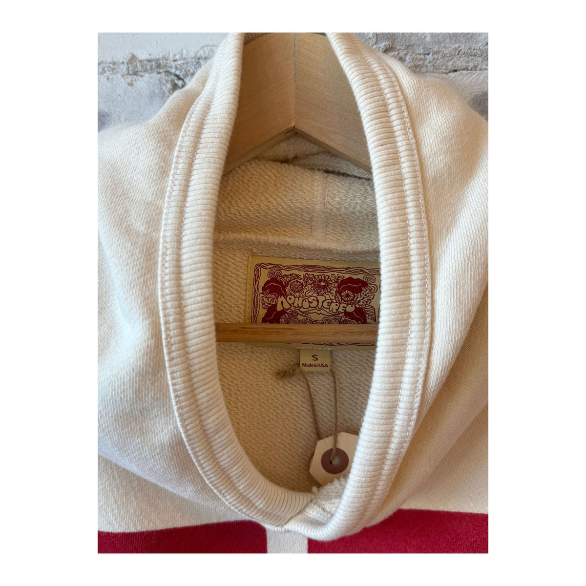 Men's Artscape Airbrush Hoodie by MONOSTERO featuring cloud-inspired artwork in a soft, comfortable fabric.