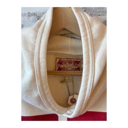Men's Artscape Airbrush Hoodie by MONOSTERO featuring cloud-inspired artwork in a soft, comfortable fabric.