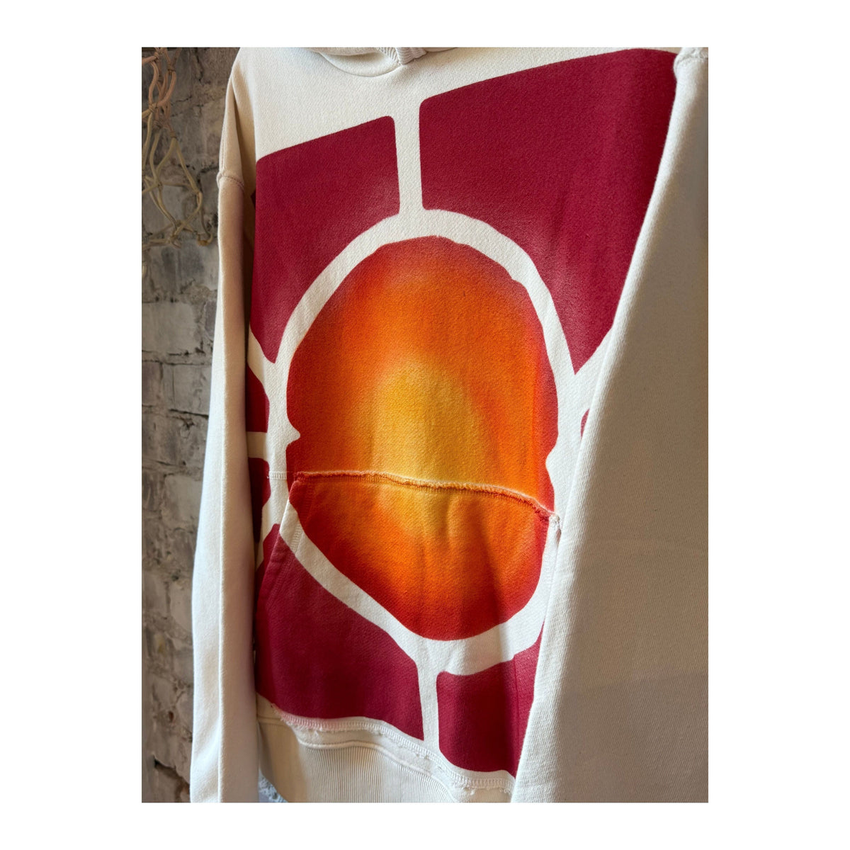 Men's Artscape Airbrush Hoodie by MONOSTERO featuring a cloud design, casual fit, and comfortable fabric.