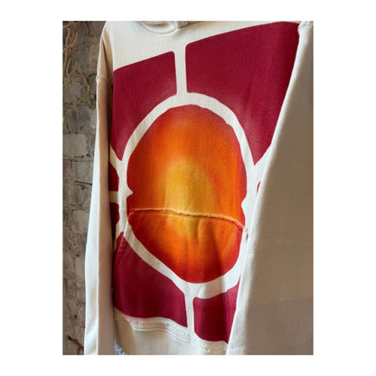 Men's Artscape Airbrush Hoodie by MONOSTERO featuring a cloud design, casual fit, and comfortable fabric.