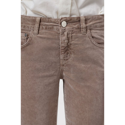 Closed Women's Baker Velvet Pant - Hazel Beige Dim Gray