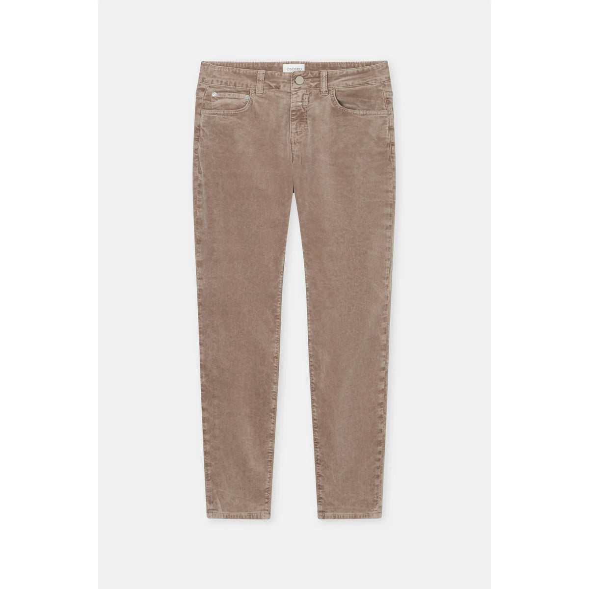 Closed Women's Baker Velvet Pant - Hazel Beige Dim Gray
