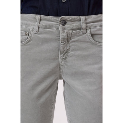 Women's Baker Velvet Pant in Stoneleaf Green by Closed Women's, showing the soft velvet fabric and relaxed fit.