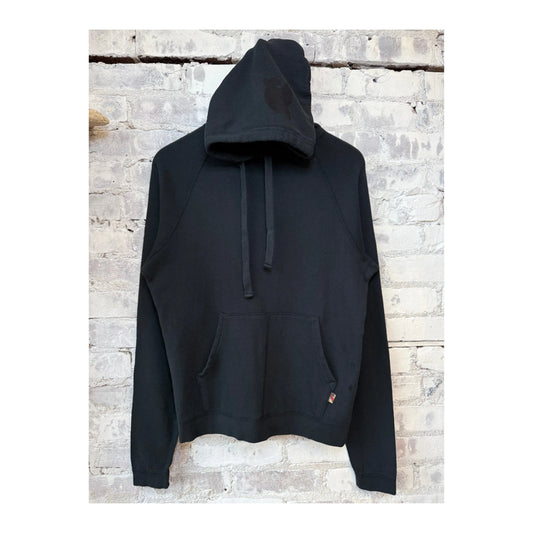 Women's Freecity BasicGoodness Light-Terry Fluff Hoodie in Volcano color, showing its cozy, soft fabric and casual fit.