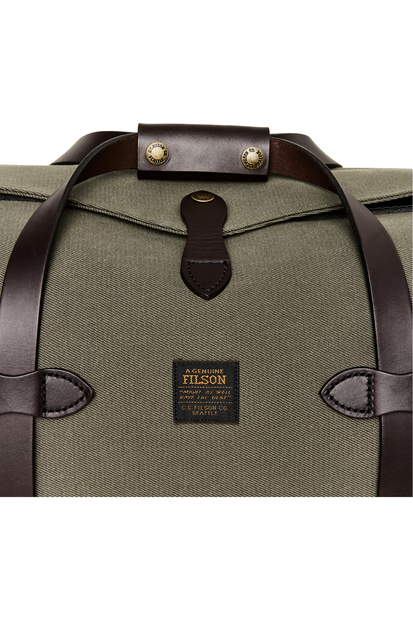 Small Rugged Twill Duffle - Otter Green - DUNE + SALT