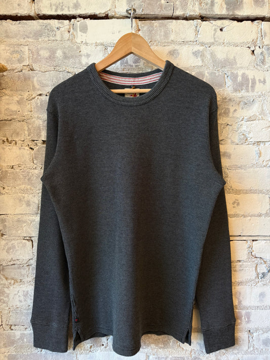 Relwen Bi-Waffle Crew - Dark Charcoal Dark Slate Gray