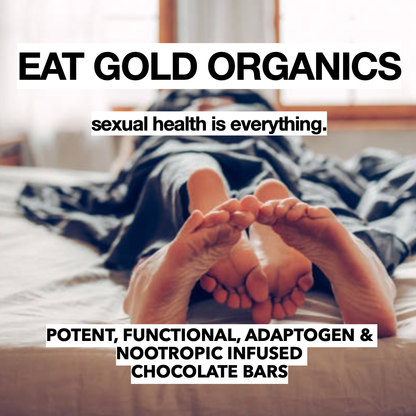 Eat Gold Organics BIG ORGASM chocolate bar accessory featuring rich, delicious chocolate with potent functional ingredients.