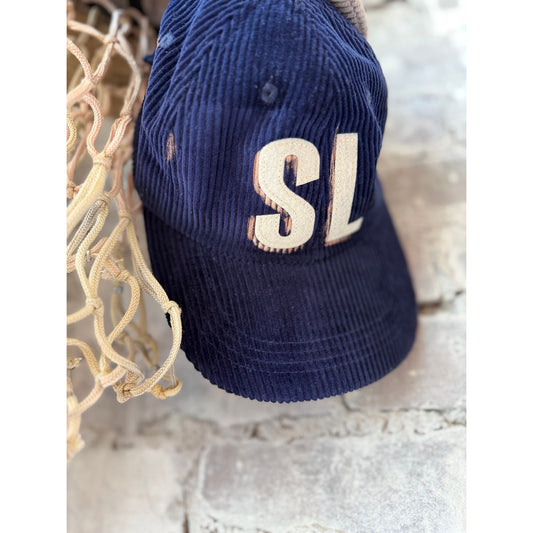 Assorted colors bleached "SL" patch letterman floppy cord hat, casual accessories by Local Supply Club.