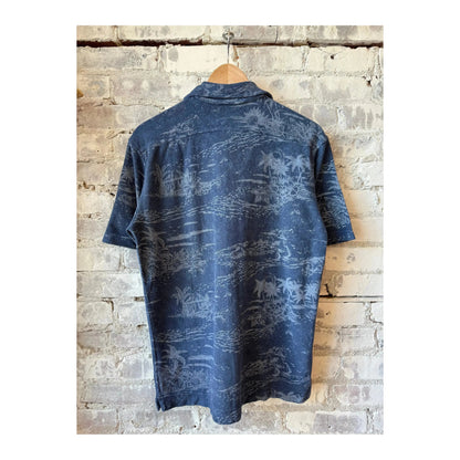 Men's Hartford Bouclette Knit Polo in cobalt blue, featuring textured fabric and classic polo collar, ideal for casual style.