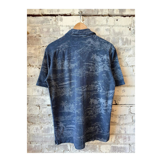Men's Hartford Bouclette Knit Polo in cobalt blue, featuring textured fabric and classic polo collar, ideal for casual style.