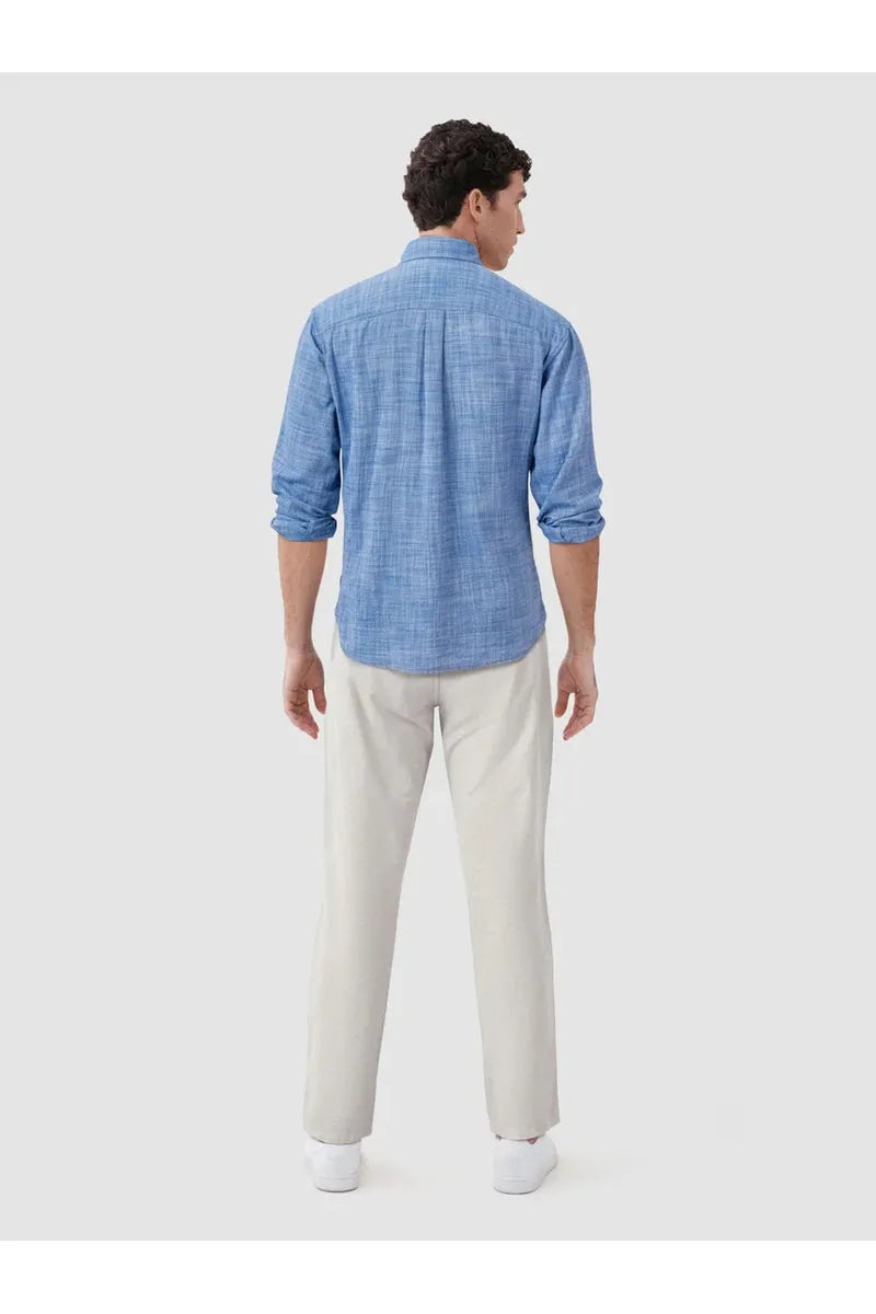 Brian Slub Shirt - Strong Blue - DUNE + SALT