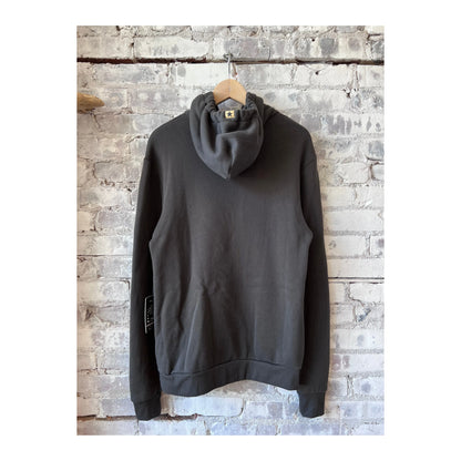 Men's "Bruce Crowd" pullover hoodie in faded black by Danny Clinch, featuring a relaxed fit and casual style.