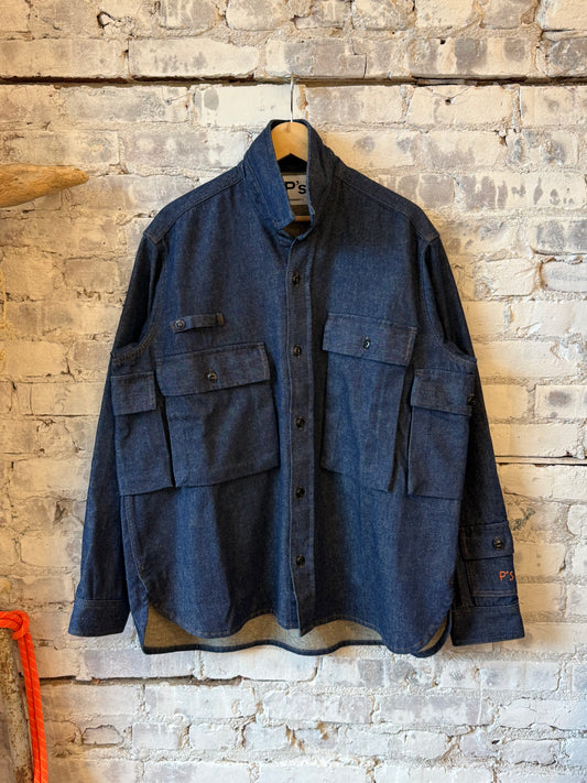 President's Camping Cotton/Wool Shirt - Denim Dark Slate Gray