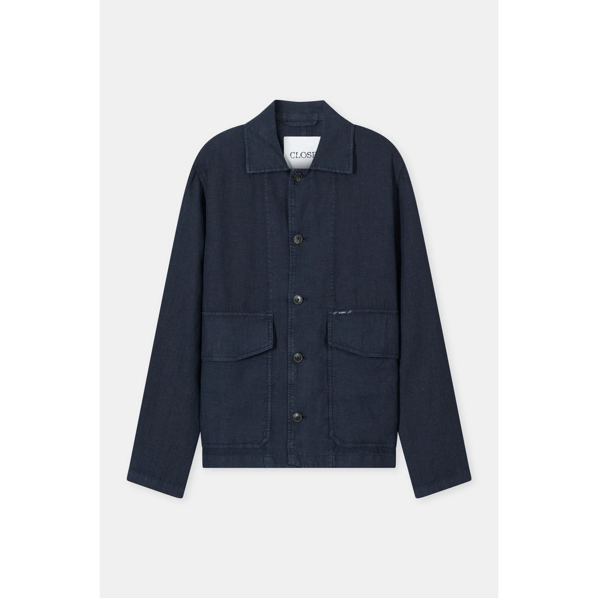 Men's Magma Black Cargo Jacket by Closed Men's, featuring multiple pockets and a durable fabric, shown on a model.