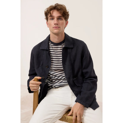 Men's Magma Black Cargo Jacket by Closed Men's featuring multiple pockets and durable fabric for casual or outdoor wear.