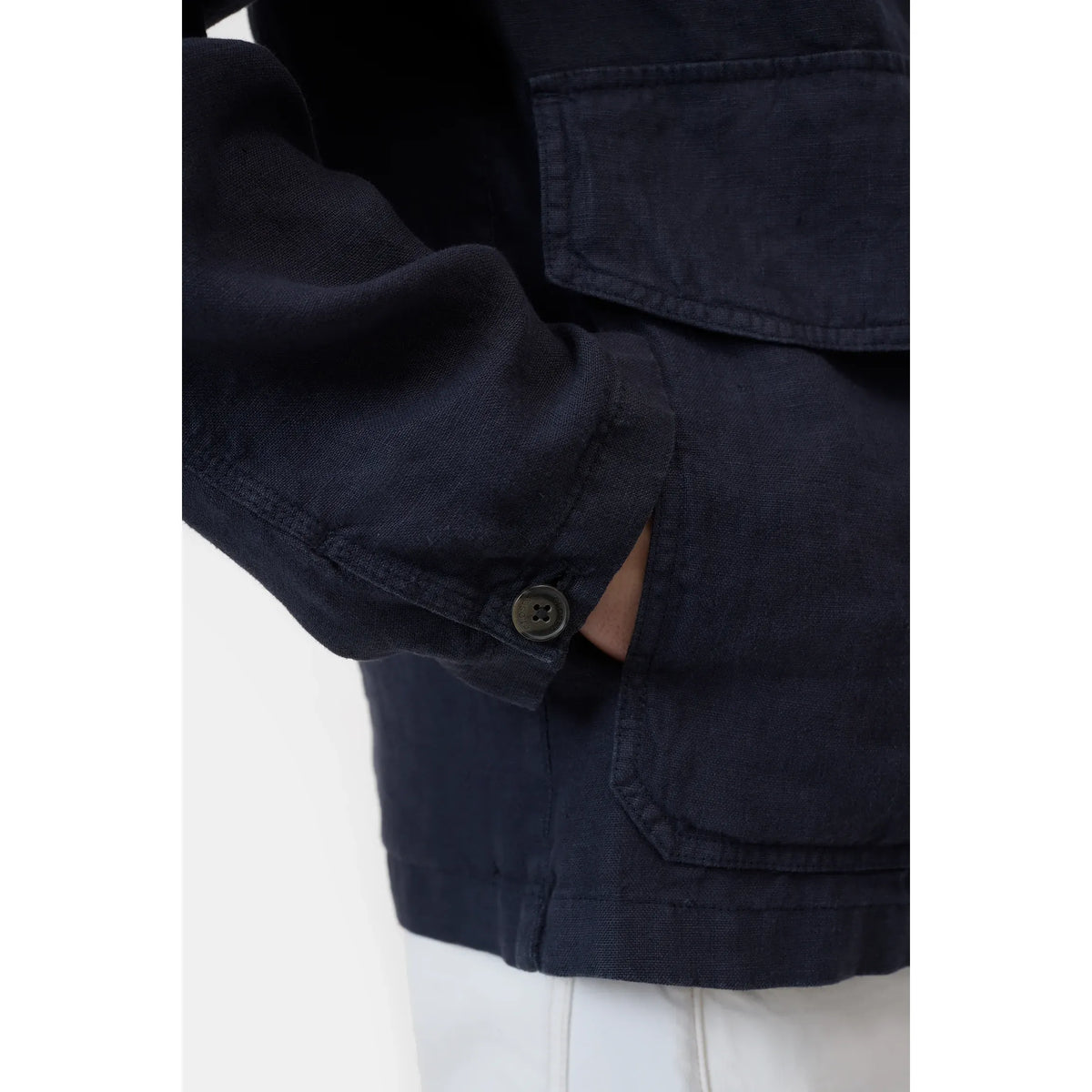 Men's Magma Black cargo jacket by Closed Men's, featuring multiple pockets and a durable fabric, suitable for casual and outdoor wear.