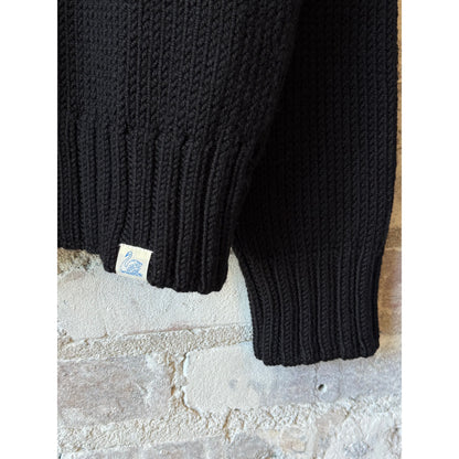 Merz B. Schwanen Chunky Merino Wool Sweater - Deep Black Black