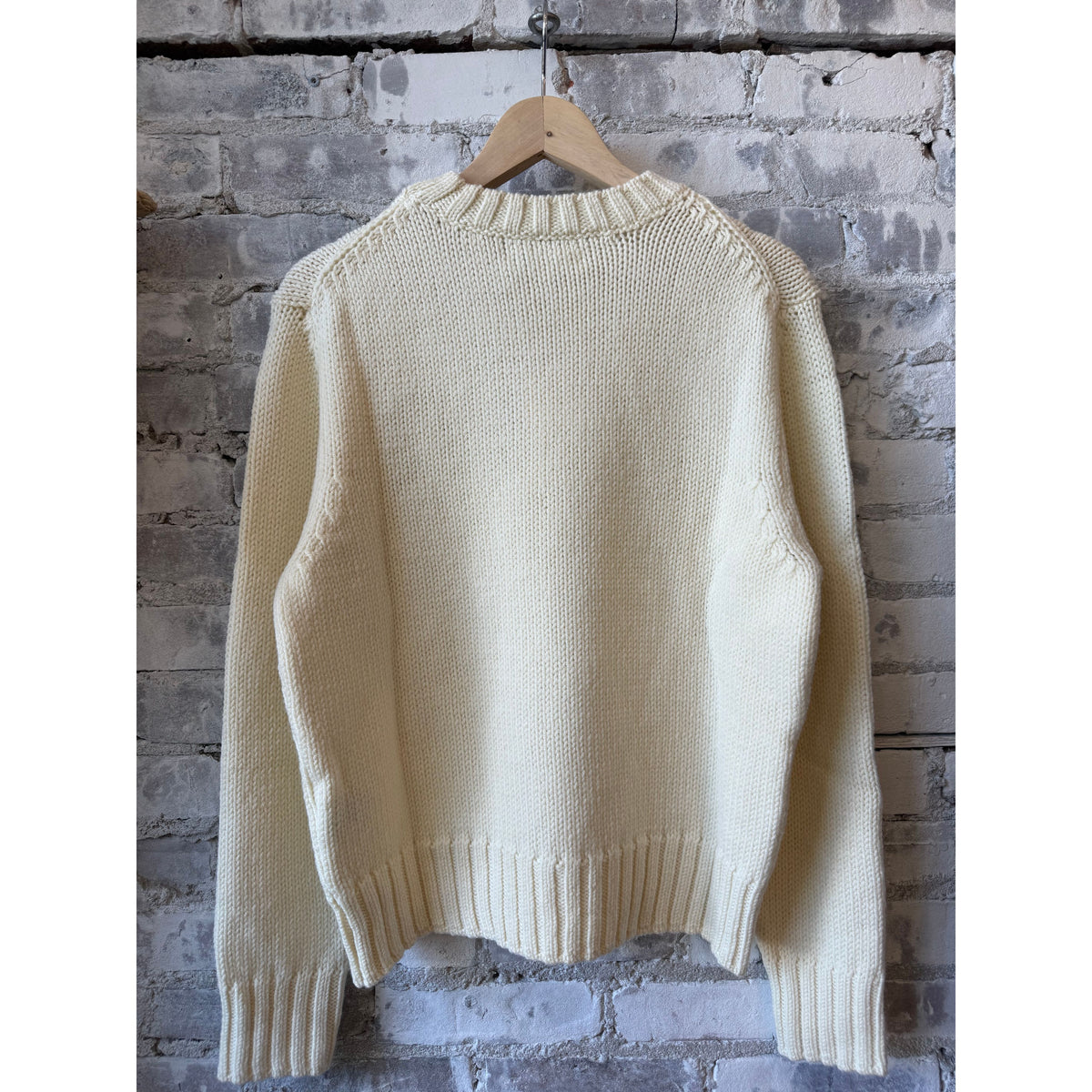 Merz B. Schwanen Chunky Merino Wool Sweater - Nature Gray