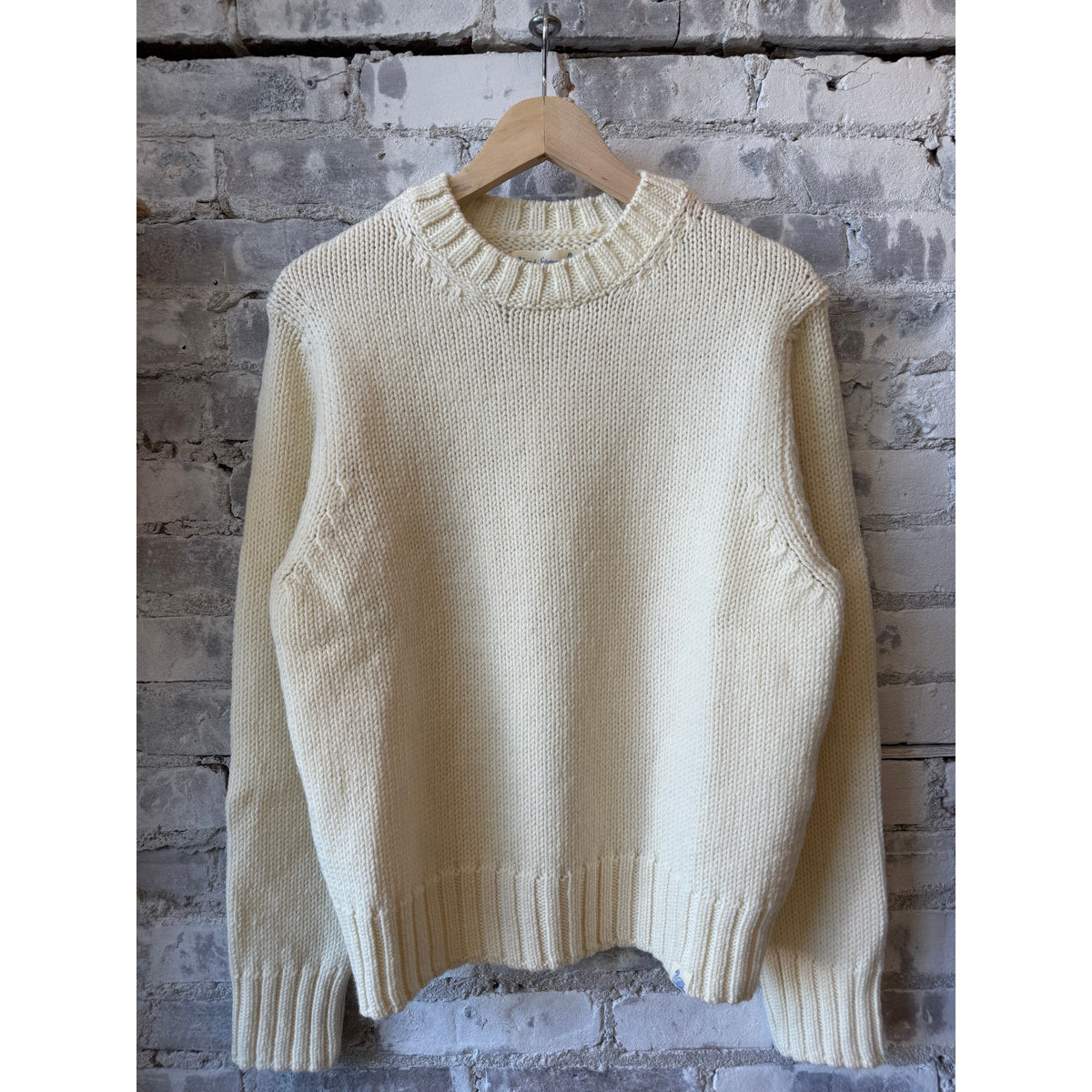 Merz B. Schwanen Chunky Merino Wool Sweater - Nature Gray