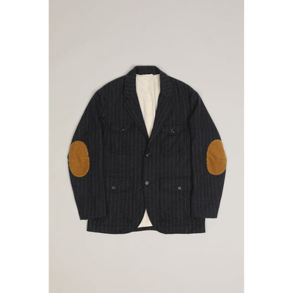 East Harbour Surplus Clarence Wool Sport Jacket - Navy Chalk Stripe Dark Slate Gray