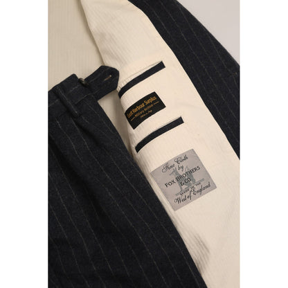 East Harbour Surplus Clarence Wool Sport Jacket - Navy Chalk Stripe Black
