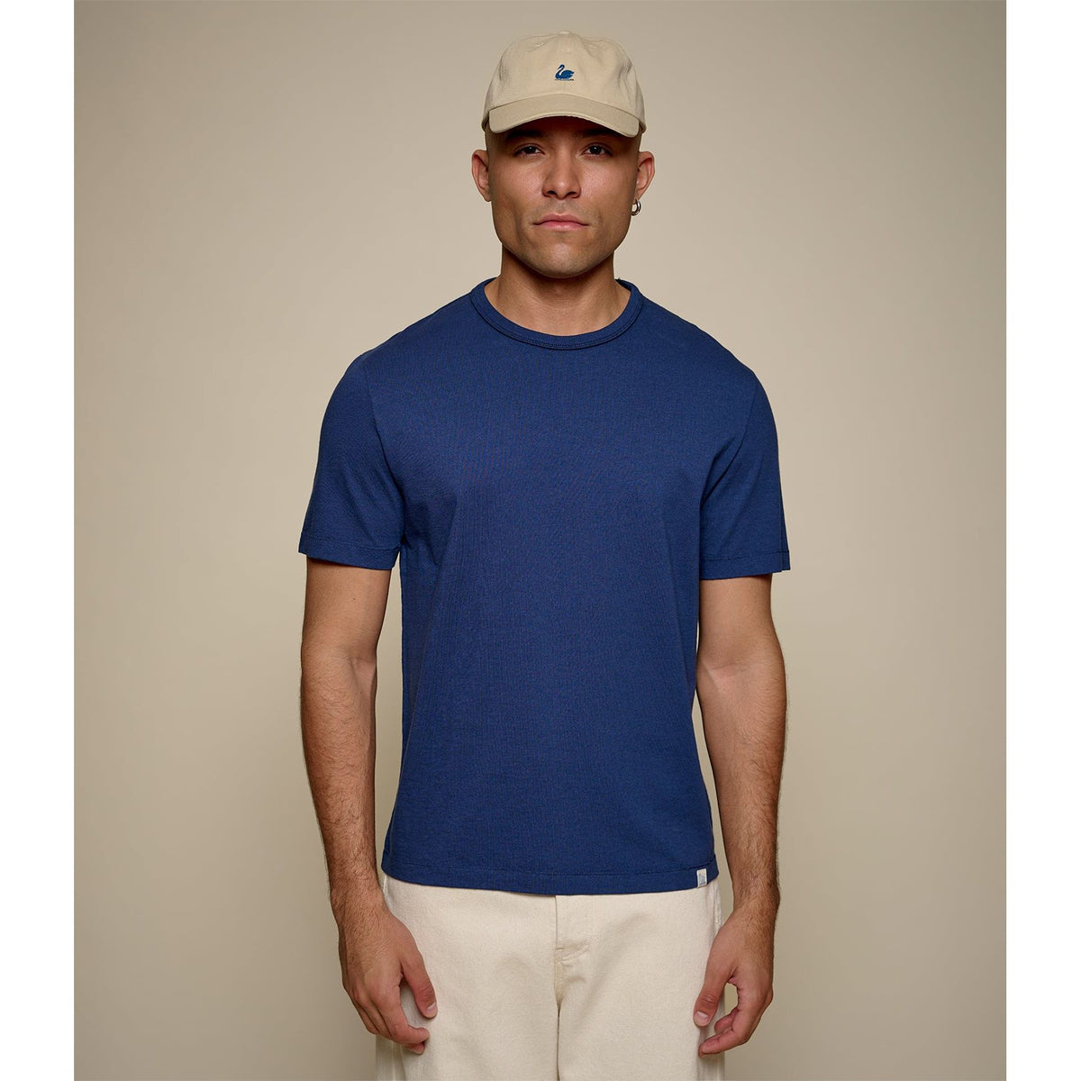 Merz B. Schwanen Classic Cotton Jersey T-Shirt - Washed Ink Dark Gray