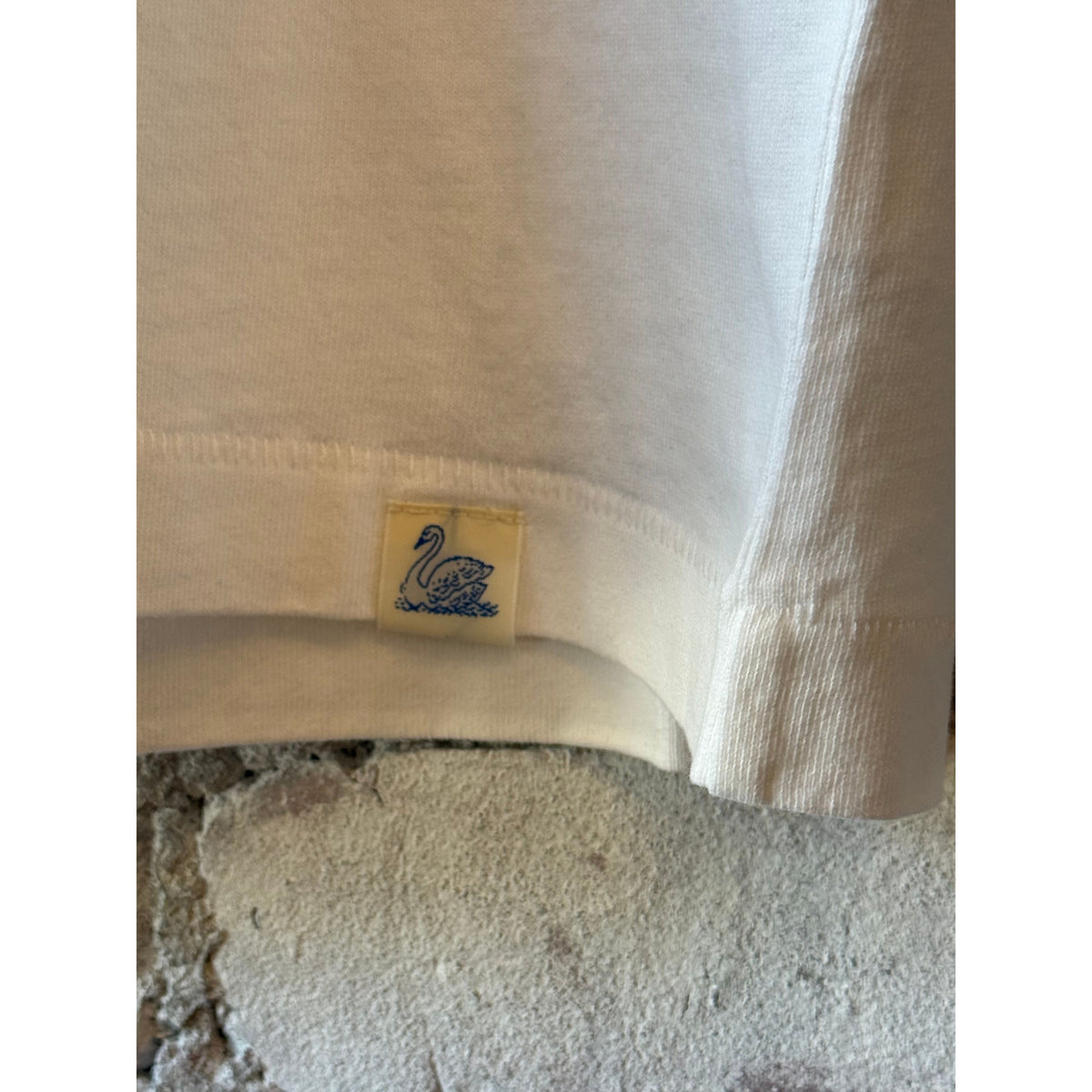 Merz B. Schwanen Classic Cotton Jersey T-Shirt - White Rosy Brown
