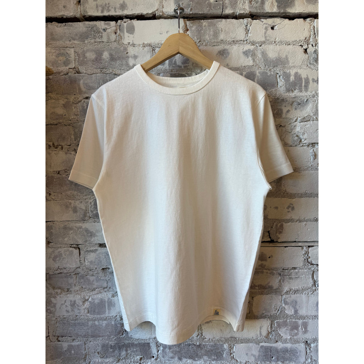 Merz B. Schwanen Classic Cotton Jersey T-Shirt - White Dark Gray