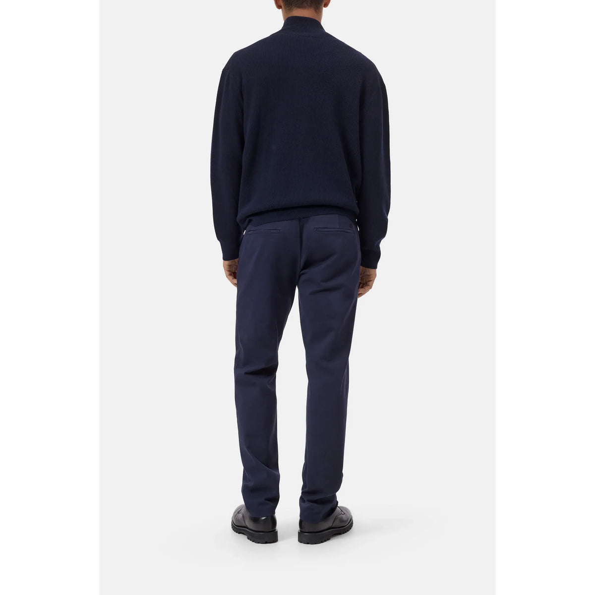 Men's Clifton True Slim Pant in Dark Night by Closed Men's, featuring sleek dark fabric and tailored slim fit for modern style.