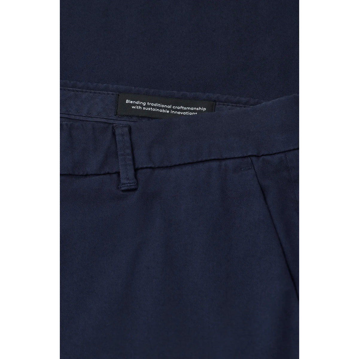 Men's Clifton True Slim Pant in Dark Night by Closed Men's, showing the sleek dark navy fabric and tailored fit.