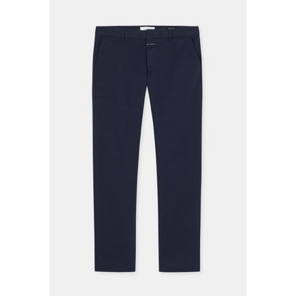 Men's Clifton True Slim Pant in Dark Night by Closed Men's, featuring a sleek dark navy fabric and slim fit design.