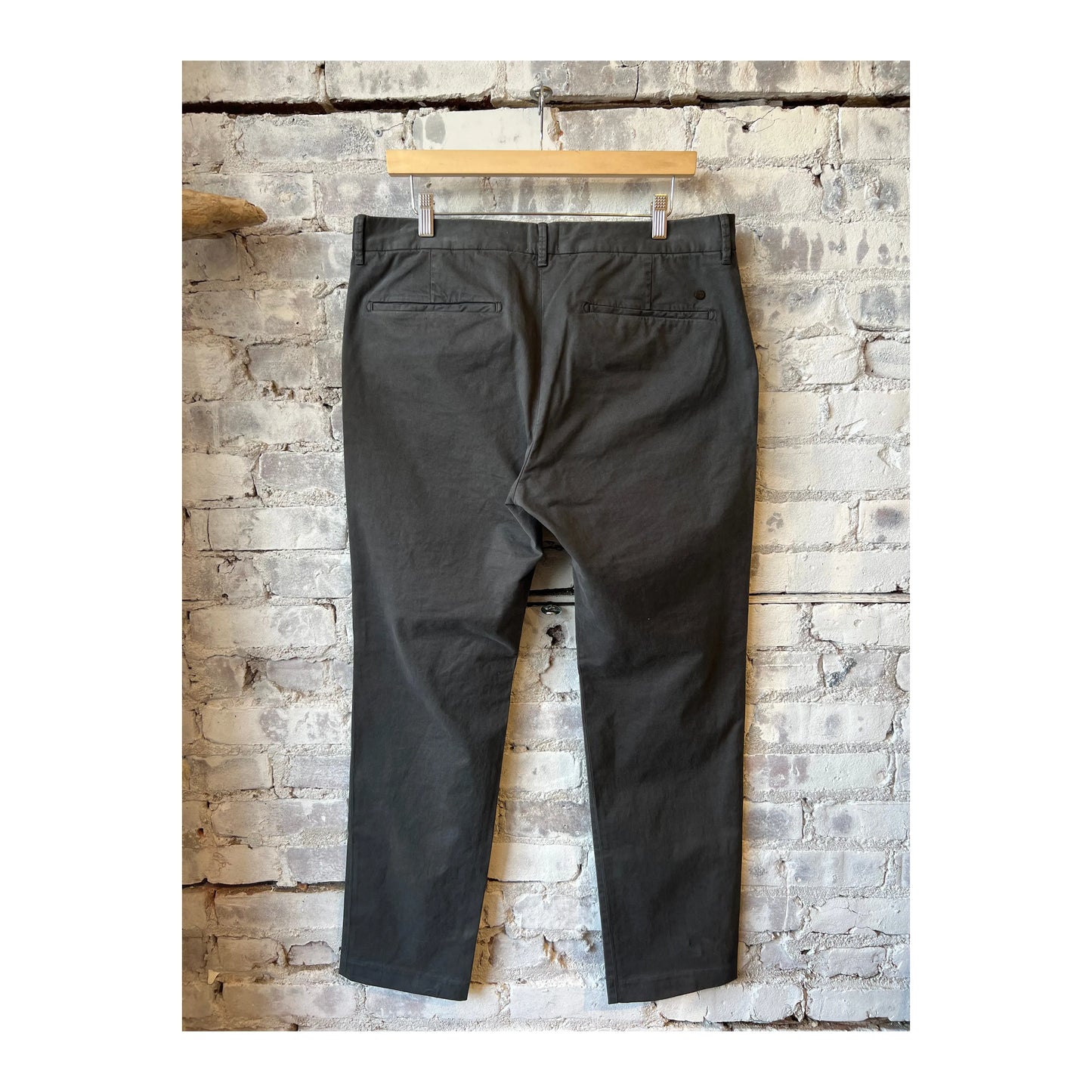 Men's Clifton True Slim Pant in Shadow Blue by Closed Men's, showing slim fit design and fabric texture.
