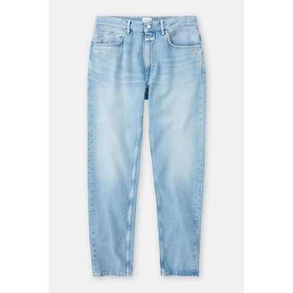 Men's Cooper True Light Blue Jeans by Closed Men's, showing the fit and classic five-pocket design in denim.