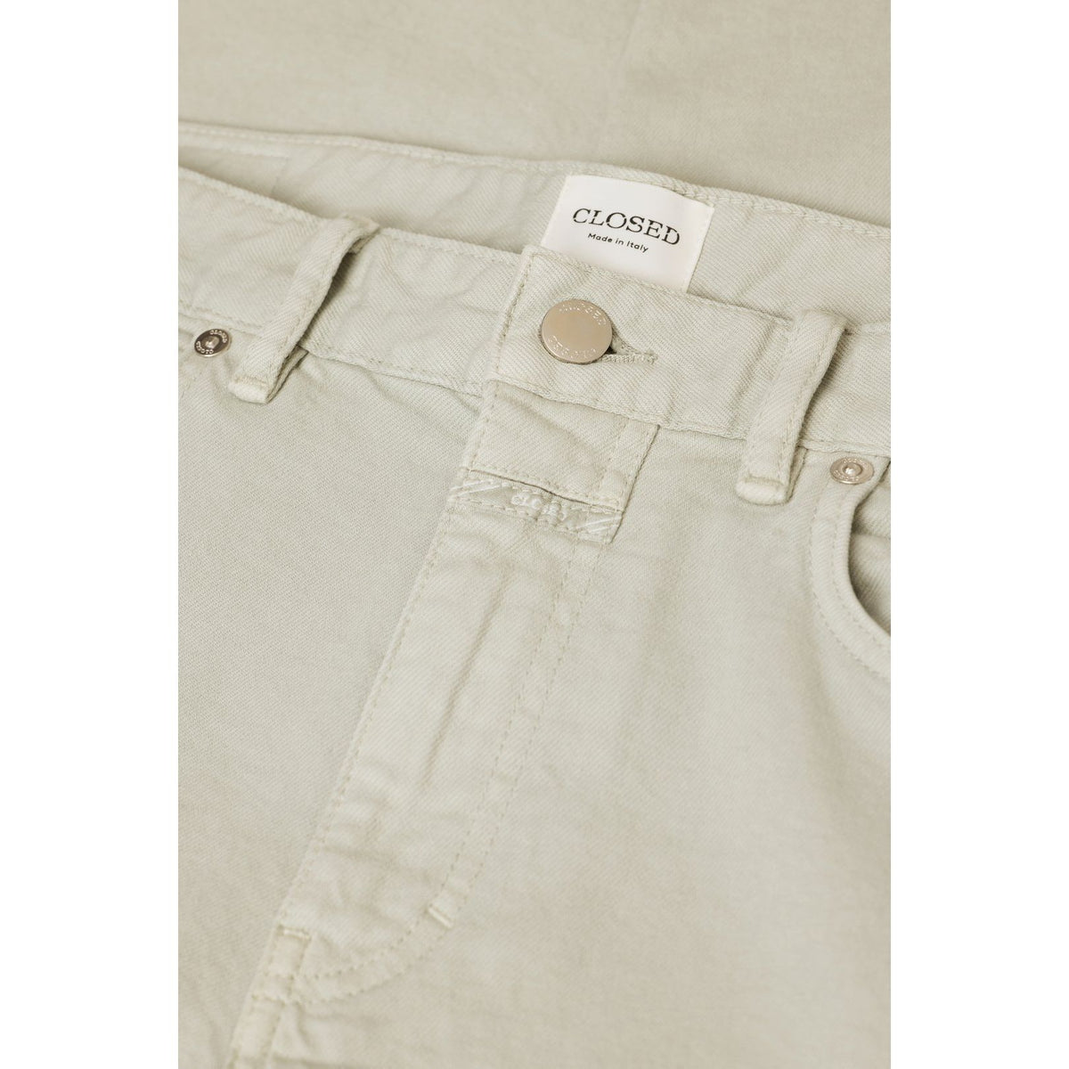 Men's Cooper True Stretch Jean in Cloud Grey by Closed Men's, showing fit and fabric texture.