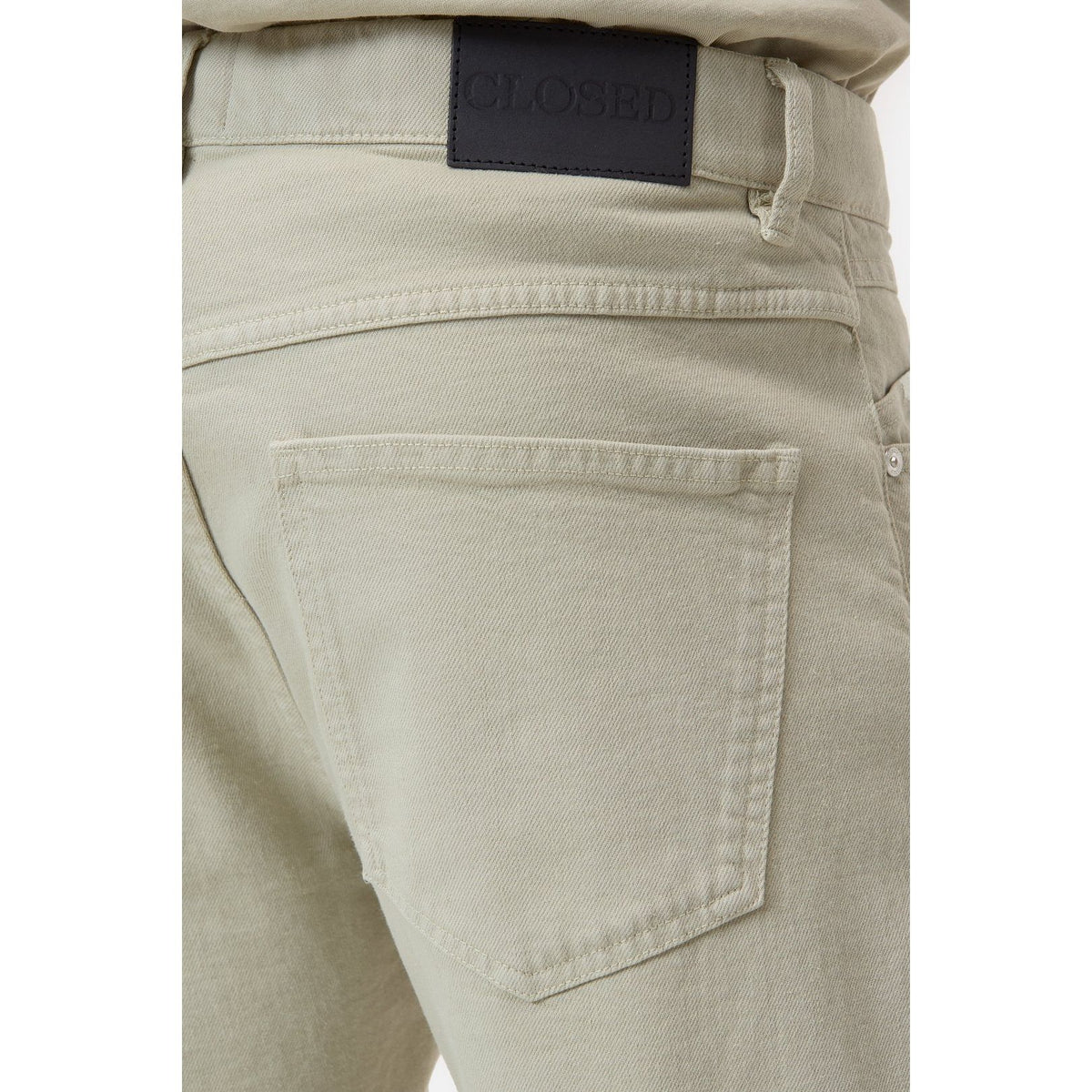 Men's Cooper True Stretch Jean in Cloud Grey by Closed Men's, showing the slim fit design and stretch denim fabric.