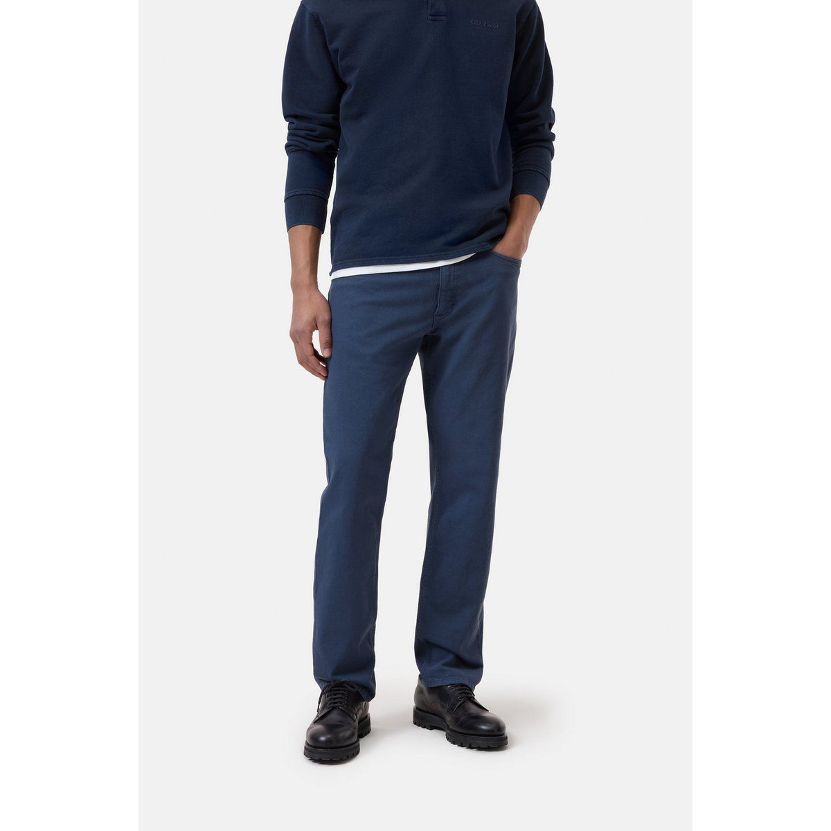 Men's Cooper True Regular Jeans in Smoky Blue by Closed Men's, showing the classic fit and denim texture.