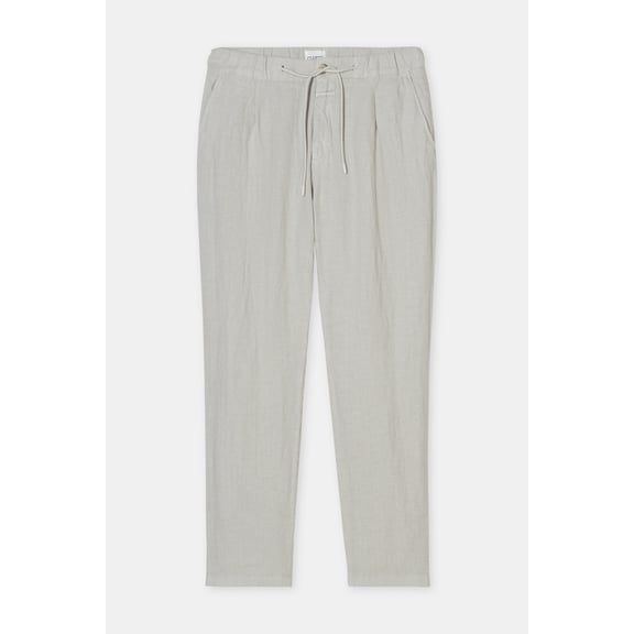 Men's Vigo Tapered Regular Pant in Cloud Grey by Closed Men's, showing the tapered fit and fabric texture.